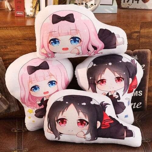 Anime Shinomiya Kaguya Fujiwara Chika pillow toy Kaguya-sama Love Is War short plush doll double sided cosplay toy gift 45cm
