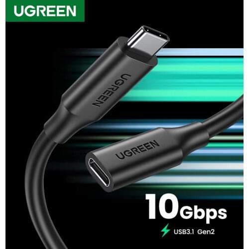 Ugreen USB C 3.1 Extension Cable 5A PD 100W Extender Cord For Nintendo Switch Samsung 4K 60Hz Gen 2 10Gbps USB Extension Cable