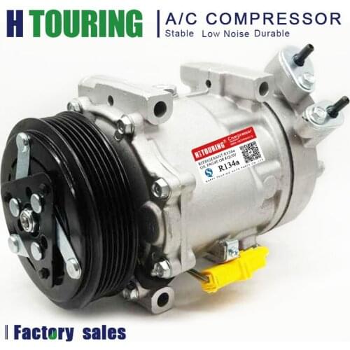 SD7V16 A/C Compressor for For Peugeot 406 607 807 Citroen C5 C8 Xsara/ Lancia Fiat 6453YN 6453SE 6453TG 648724 648726 9800851980