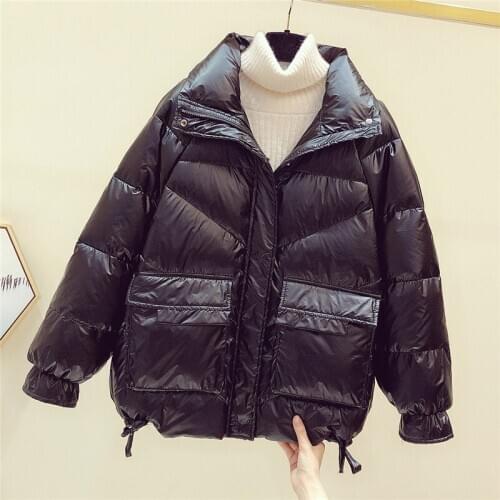Korean Fashion Winter Jacket Women Short Coats Down Cotton Waterproof Windproof Casual Outdoor Black Beige Green Pink Warm Parka