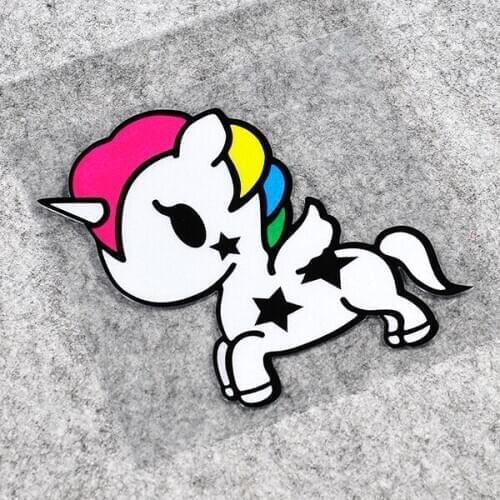 Lovely Rainbow Horse Tokidoki Car Styling Vinyl Bumper Sticker Laptop Window Decoration Decal