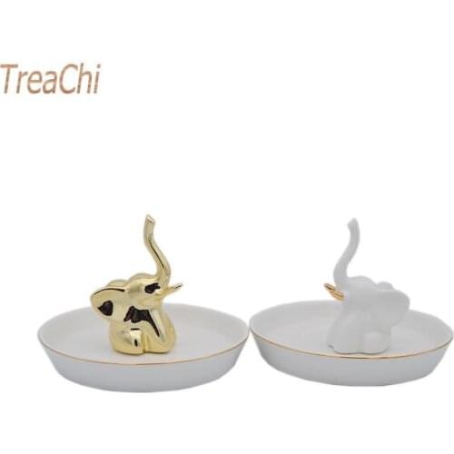 New Elephant Decoration Plate Ring Placement Tray Entrance Door Key Storage Small Tray
