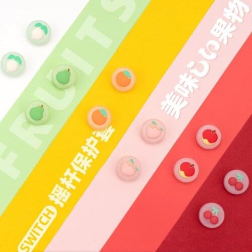 Cute Girl Flower Sakura Fruit Pear Orange Thumb Stick Grip Cap Joystick Cover For Nintendo Switch Lite NS oy-con Controller Case