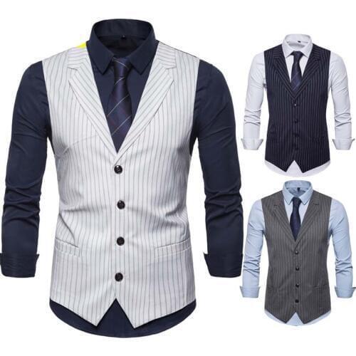 Mens Classic Formal Business Slim Fit Vest size S-5XL Waistcoat