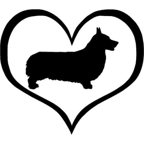 10.9*9.5CM Pembroke Welsh Corgi Dog Vinyl Decal Car Tail Stickers Car Styling Decoration Black/Silver S1-0461