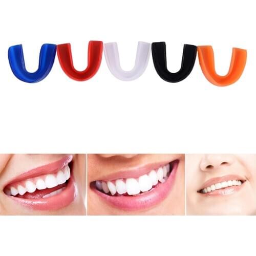 New Sports Teeth Shock Anti Single-sided Teeth Guard Mouthguard Free Combat Sports Tooth Protector with plastic Case Box