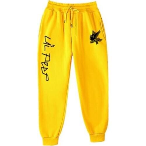 Autumn Winter Men Women Fleece Jogging SweatpantS Lil PeepPrint Casual PantS Hip Hop Sportswear