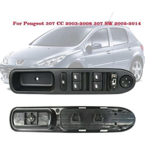 OE 6554.KT Master Window Control Switch Electric Folding Button For Peugeot 307 CC 2003-2008 307 SW 2002-2014 307 Break 6554 KT