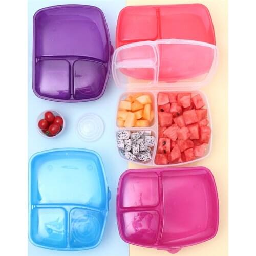 Plastic Bento Box Outdoor Picnic Snack Meal Storage Container Food Prep Lunch Box For Kids School Dinnerware Se