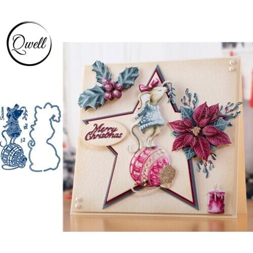 QWELL Animal Cute Mouse Metal Cutting Dies for Scrapbooking and Card Making Paper Embossing Craft New 2019 die cuts