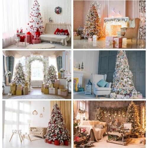 Christmas Indoor Theme Photography Background Christmas tree Children Portrait Backdrops For Photo Studio Props 21526 JPT-03