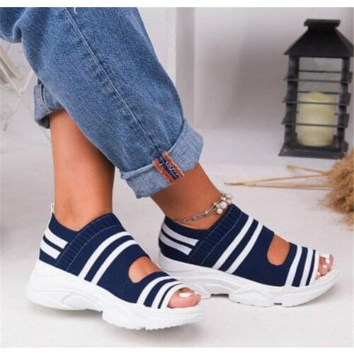 Sport Comfy Sandals For Women Summer Casual Platforms Shoes Female Outdoor Sandal Low Heel Thick Bottom Sandalias