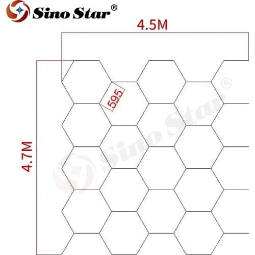 STC202 4.5M*4.7M China factory price of Good use in United States car showroom 4s workshop dropshipping led hexagon