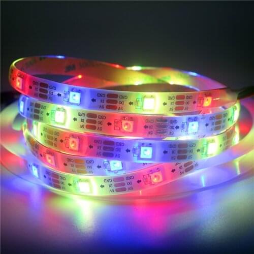 1m 2m 3m 4m 5m Addressable SK6812 RGBW RGBWW LED Strip Neutral white Waterproof 30/60/144 leds/pixles/m DC5V Similar WS2812B