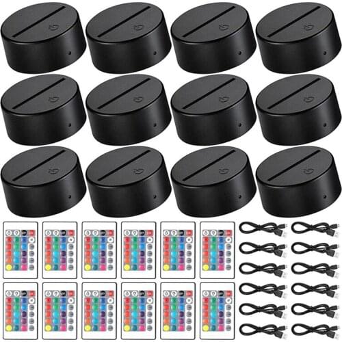 3D Night LED Light Lamp Base 16 Colors LED Light Display Base,For Acrylic And Resin Glass For Restaurant Room Shop