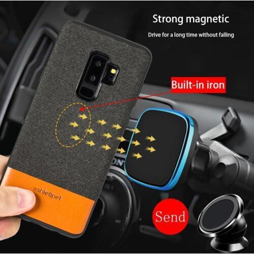Cloth stitching cowhide phone case for Samsung Galaxy A70 A9 J7 All inclusive Anti-fall for Samsung Galaxy note 10 case