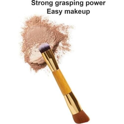 1PC GUJHUI Multifunction Single Makeup Brush Double-headed Loose Powder Brush Beauty Makeup Tool Soft Nylon Fiber Makeup Brush