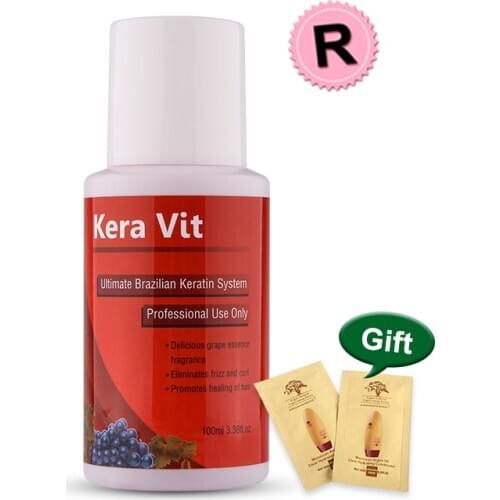 100ML Brazilian Keravit Keratin 12% Formaldehyde Straighten and Repair Damaged Best For Hair Care
