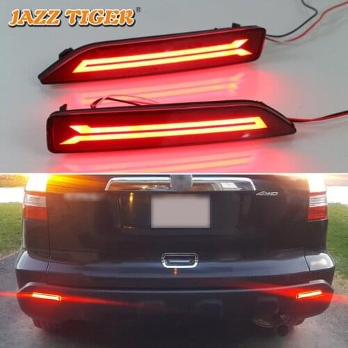 2-in-1 Functions Car LED Rear Fog Lamp Brake Light Rear Bumper Decoration Lamp For Honda BRV BR-V 2015 - 2020