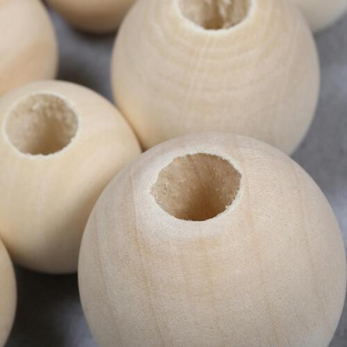 200pcs/lot Natural Color Wooden Beads Round Spacer Ball Wood Beads For DIY Jewelry Making 6/8/10/12/14/16/18/20mm Pick Size