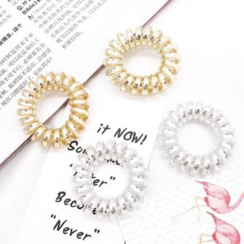 4PCS/Set Head Wear Girls Women Telephone Wire Elastic Hair Bands Rubber Ropes Hair Accessories For Kids Gifts Hair Ties Gum