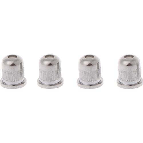 4 Pcs Electric Bass Guitar String Mounting Ferrules Bushing For Thru Body Parts