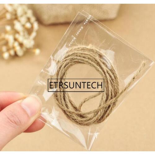 500pcs 2mm Burlap Ribbon 5M Natural Jute Twine Rope For DIY Rustic Wedding Christmas Party Decoration Accessories