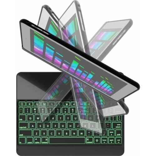Funda For iPad Air 2 9.7 Case Keyboard 7 Color Backlit 360 Rotation Bluetooth Keyboard Cover For iPad 9.7 2017 2018 Keybaord
