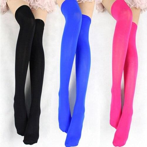 Black Lolita Socks Women Funny Sexy Thigh High Nylon Long Stockings Cute Over Knee Socks For Girls Sexy Lingerie