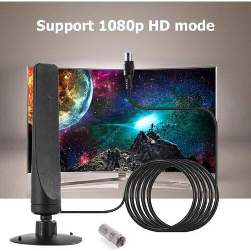 Indoor HDTV Signal Receiver Amplifier 12dBi 1080P TV Antenna Booster 50 Miles Digital HDTV Aerial Receiver for Indoor