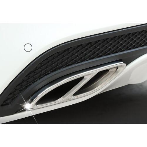 Stainless steel Exhause air filter 2 to 4 Cover Car Accessories For Mercedes Benz GLC A B C EClass W205 Coupe W213 W176 W246