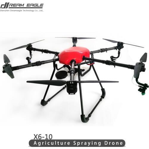 X6-10 Agricultural Drone frame kit pesticide spraying drone carbon fiber 10kg spraying UAV sprayer for New gernaration farmers