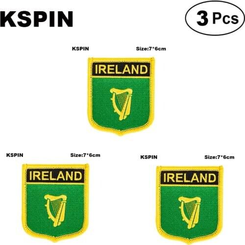 Ireland 5 Shiled Shape Flag Patches National Flag Patches For Cothing DIY Decoration