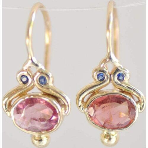 MENGYI Fashion Unique Unusual Earrings Womens Jewelry Cute Frog Earrings Inlay Pink Zircon Ear Hook Valentines Day Gift