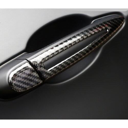 Carbon Fiber Door Handle Anti-collision Strips Car Stickers For BMW E90 E92 E93 1/2/3/4 Series 3GT X1/X3/X4/X5/X6 M2/M3/M4
