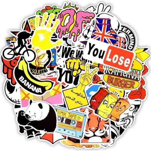 10 PCS Random DIY Posters Wall Stickers for Home Decor Graffiti Funny Waterproof Sticker on Laptop Skateboard Luggage Mirror