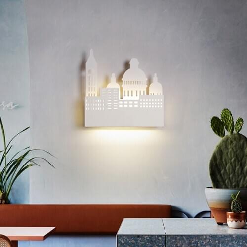 New Simple Modern Wall Lamps Castle Shaped Decoration Kid Lights Bedside Bedroom Living Study Child Room Corridor Aisle Lighting