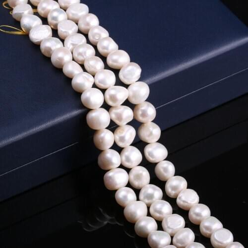 Freshwater Pearl Loose Potato-shaped White Beads 11-12 Mm For DIY Bracelet Earring Necklace Sewing Craft Jewelry Accessory