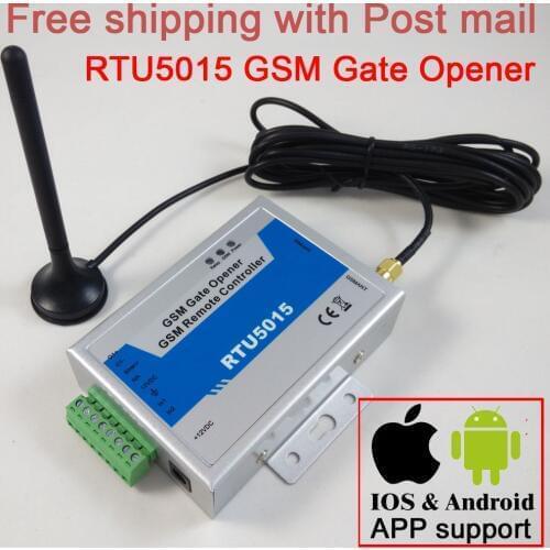 Free shipping RTU5015 GSM gate opener Operator Remote access controller 2 Digital Input / 1 Relay Output Updated App support
