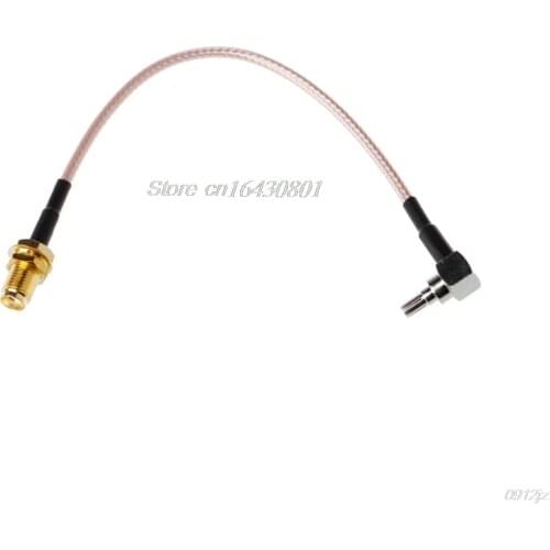 RF SMA Switch CRC9 Pigtail Cable SMA Female Bulkhead Connector Switch CRC9 Male Right Angle Connector RG316 Cable 15cm 6"