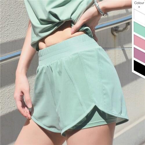 KL407 Fashion Casual Biker Shorts Women Mesh Breathable lining Workout Shorts Gym Clothing For Running Fitness