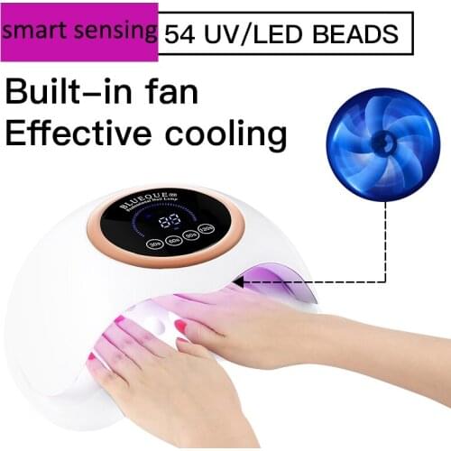 New UV Led Lamp For Drying Nails Gel Nail Lamp Large Space Both Hands 54 Gold Wire Lamp Beads For Gel Polish Nail Dryer