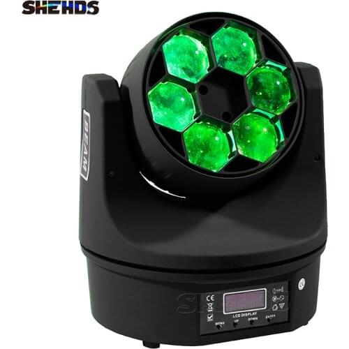 2/4pcs LED 5x12W RGBW Five Bees Eyes Beam+Wash Moving Head Light DMX512 For Disco DJ Party KTV Dance Floor SHEHDS Stage Lighting