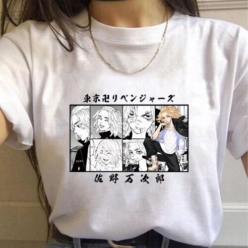 Tokyo Revengers Manga T-shirts Women 2021 Casual Kawaii Vintage Clothing Anime Ullzang Unisex Aesthetic Streetwear Dropshipping