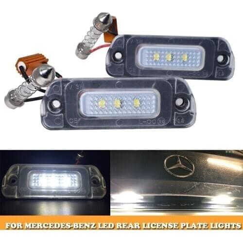 2x white no error led license plate lights lamp for Benz W164 W163 W251 X164 R300 R320 R350 R500 R550 AMG ML63 ML550 ML350 GL350