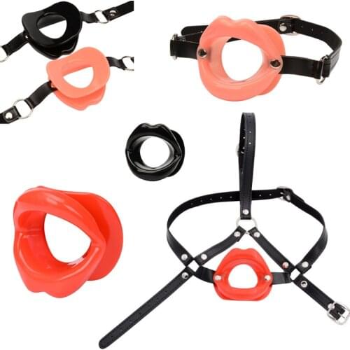 Bdsm Bondage Big Lip Oral Gag Strap On Restraints Femdom Slave Bondage Open Mouth Cosplay Sm Toys Sex Products For Adults