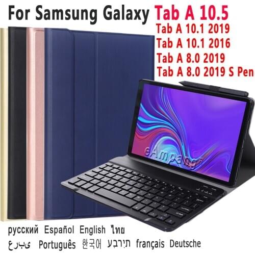 Case Keyboard For Samsung Galaxy Tab A 8 8.0 2019 10.1 A6 2016 10.5 2018 T290 T295 P200 P205 T510 T515 T590 T595 T580