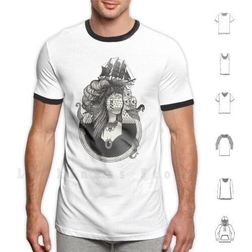 Lady Light. T Shirt 6xl Cotton Cool Tee Lighthouse Headlight Sailing Ship Ship Pirate Lady Joreeman Skull Octopus Kraken