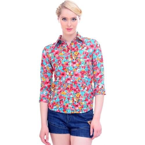 Spring Elegant Pure Long Sleeve Women Blouse Tops Chiffon Shirt Turn Down Collar Blouses Office V-neck Shirts Blusas