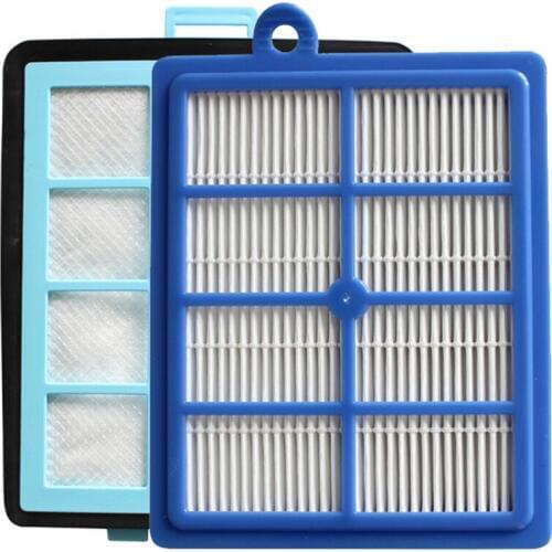 1x Exhaust Vents Filter + 1x Inputs Air HEPA Filter for Philips FC8766 FC8767 FC8760 FC8764 Vacuum Cleaner Replacement Parts
